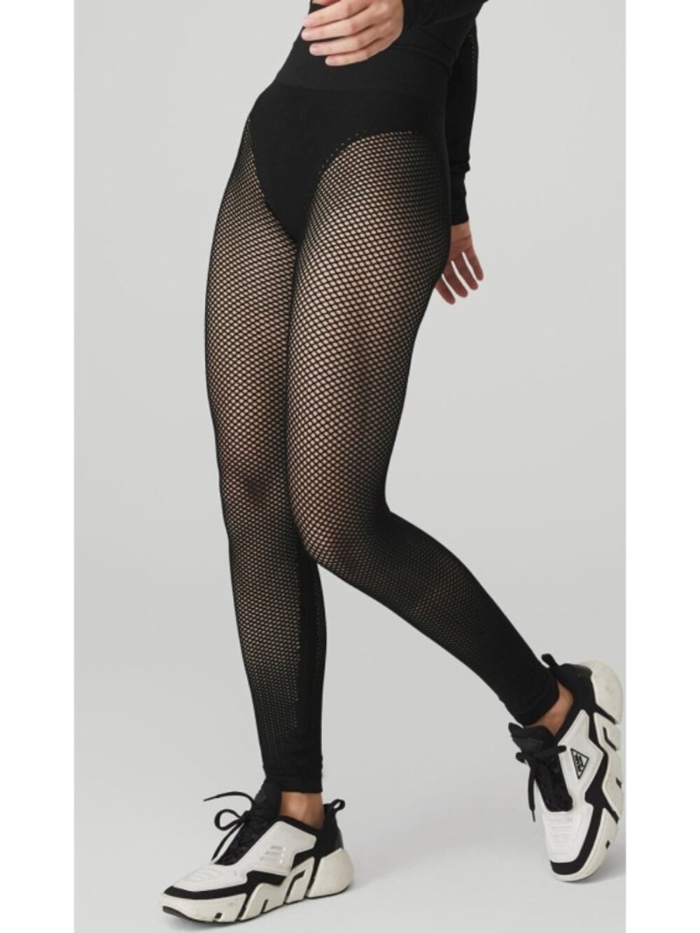 NEW Alo Seamless High-Waist Limitless Open Air Legging Hi-Rise Sheer Mesh Cutout - Picture 4 of 9